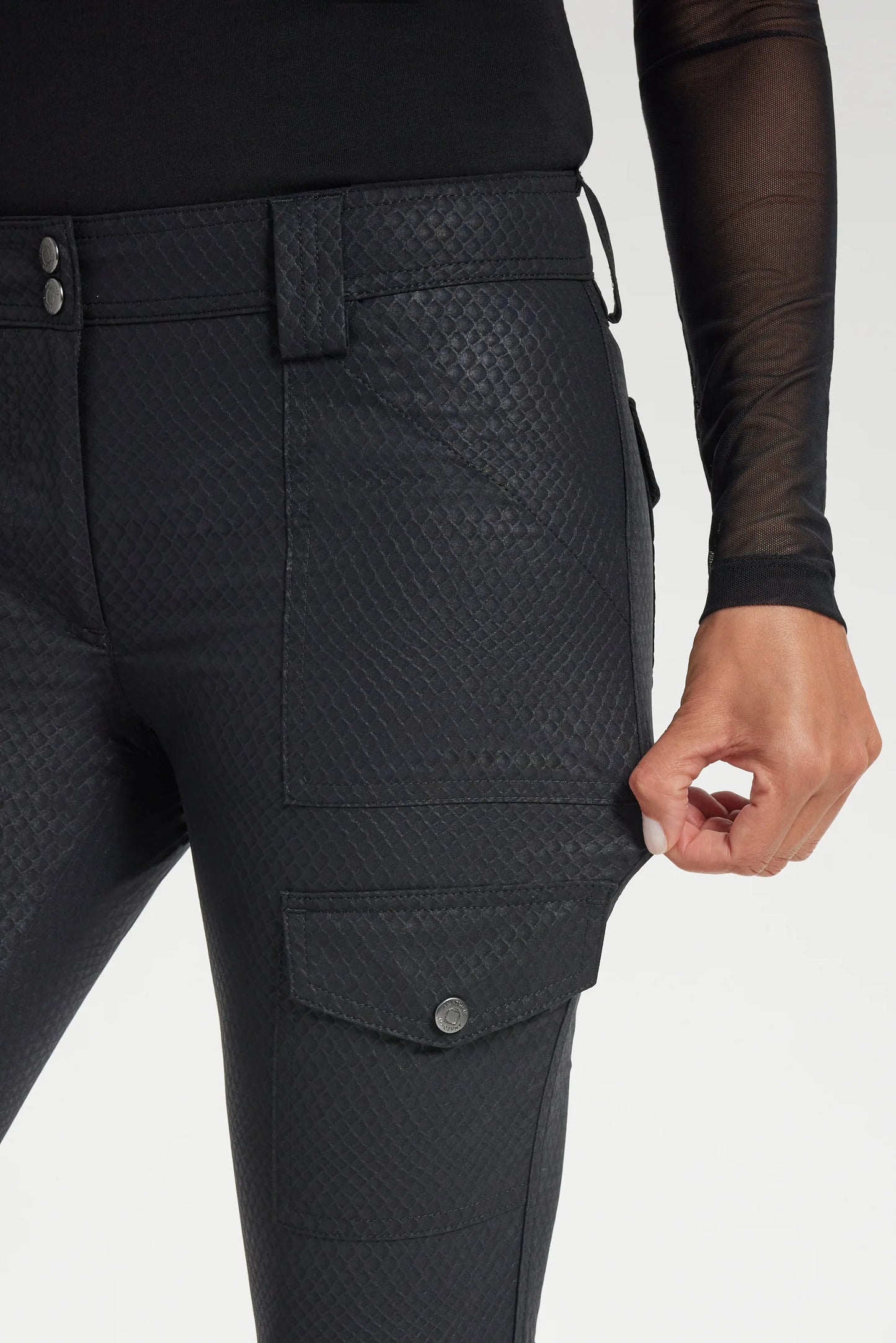 Kate Skinny Snake Embossed Cargo