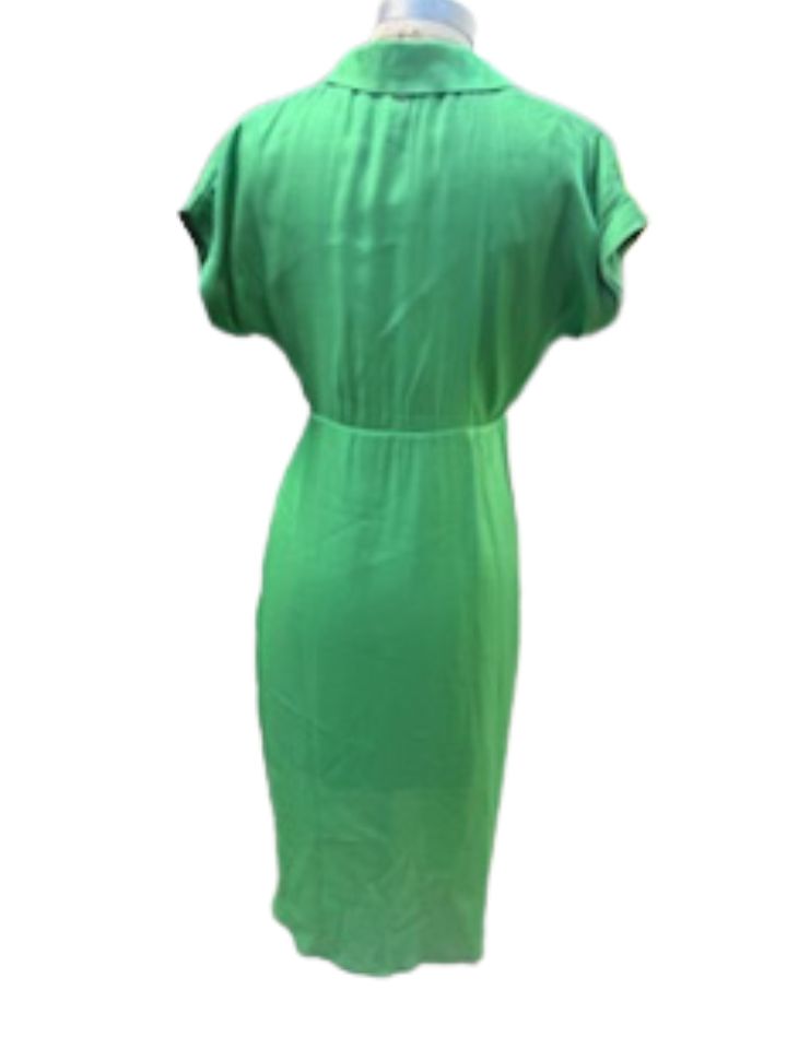 Shimmer Satin Green Dress