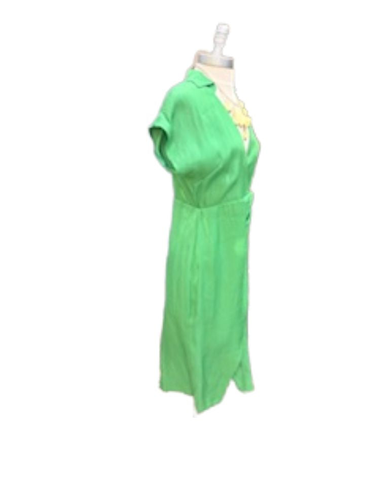 Shimmer Satin Green Dress