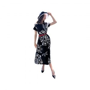 LiLi Floral Cotton Belted Dress
