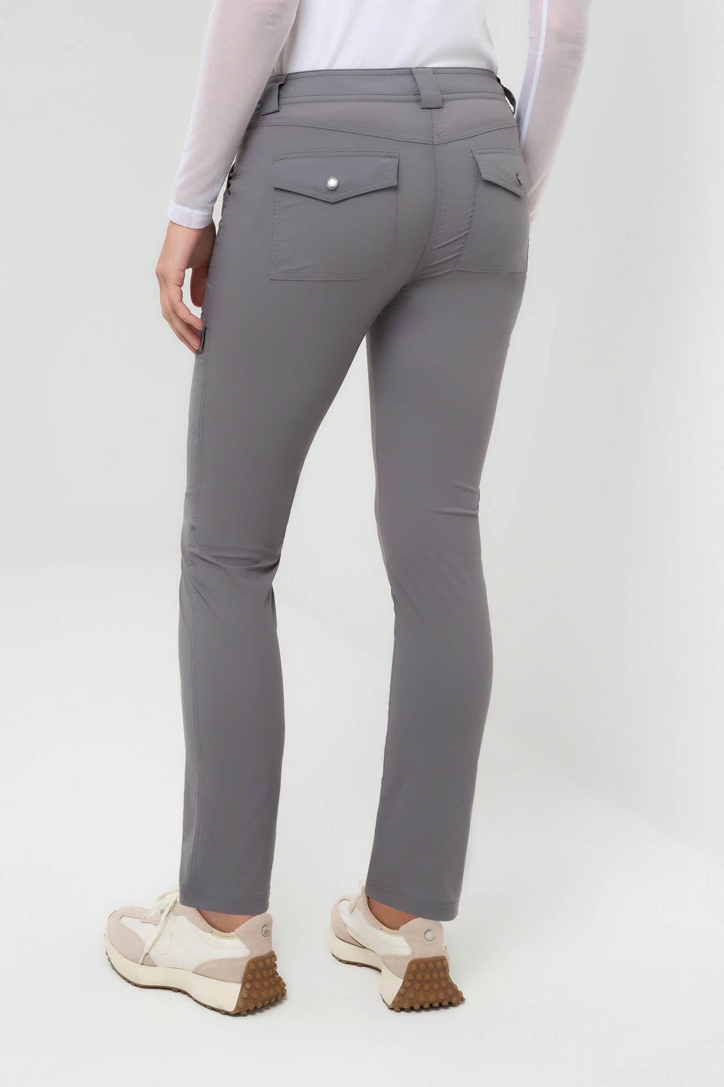 The Kate Skinny Cargo Pant in Grey