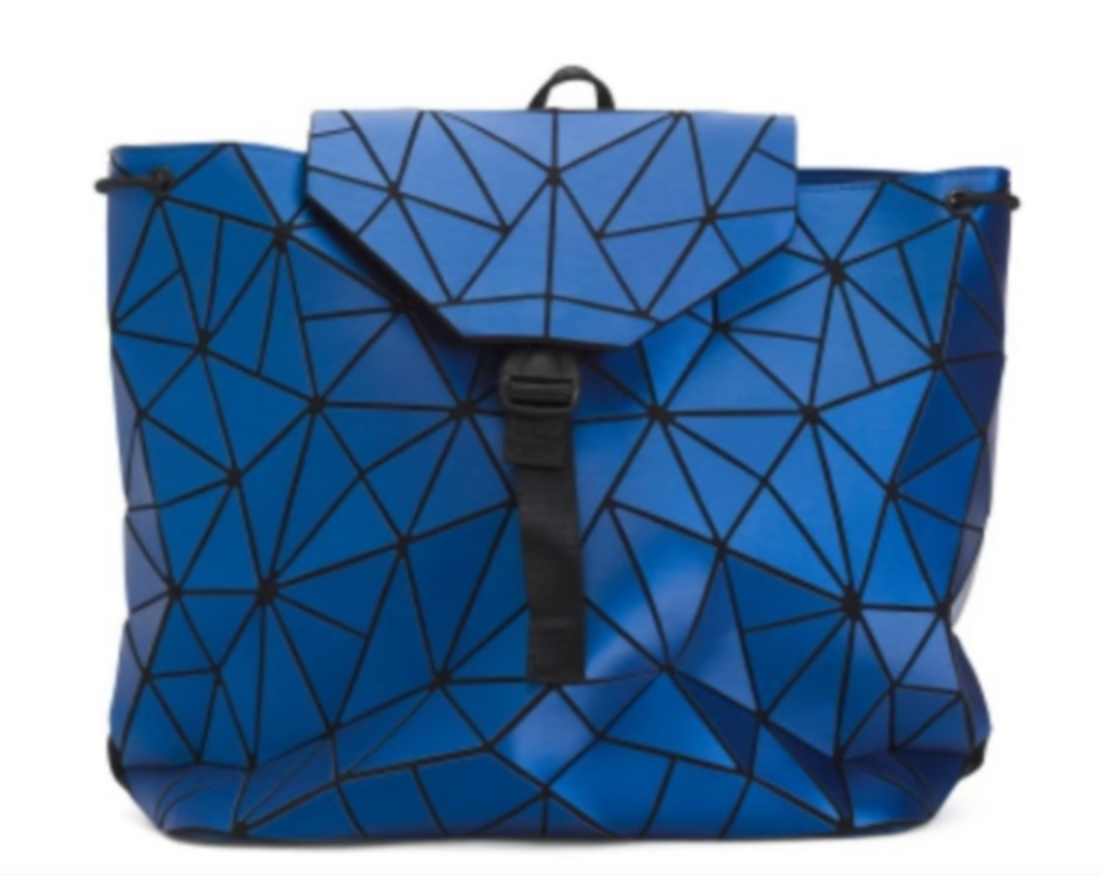 Matt Blue Slanted Triangle BackPack