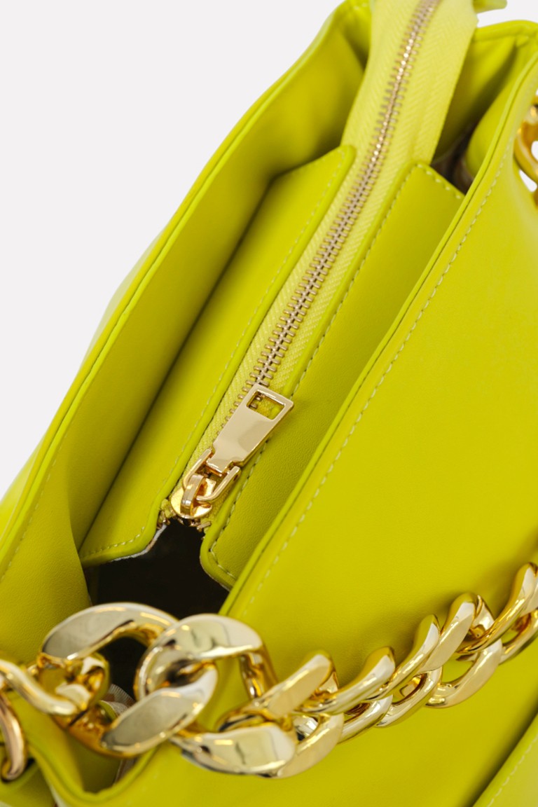 Grass Green Shoulder Handbag with Chain