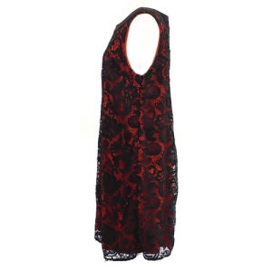 Black Lace Overlay Colored Dress