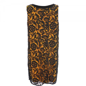 Black Lace Overlay Colored Dress