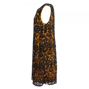 Black Lace Overlay Colored Dress