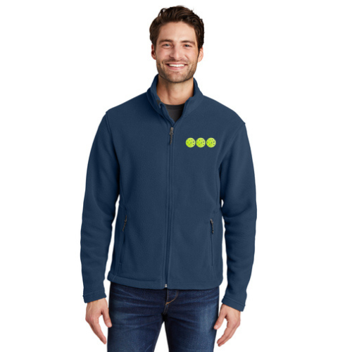 Men's Teal Super Soft Fleece Jacket with Embroidered Pickleball Logo