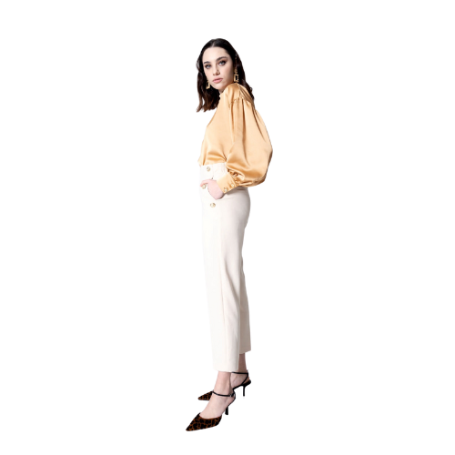 Rosaline Gold Satin Blouse