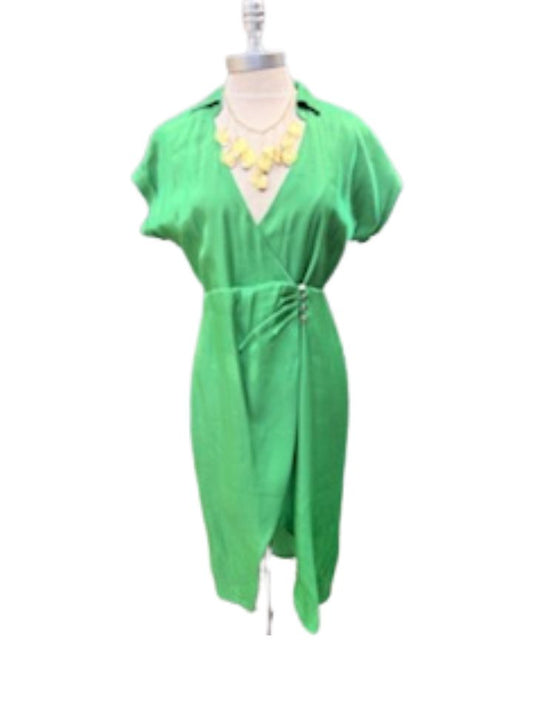 Shimmer Satin Green Dress