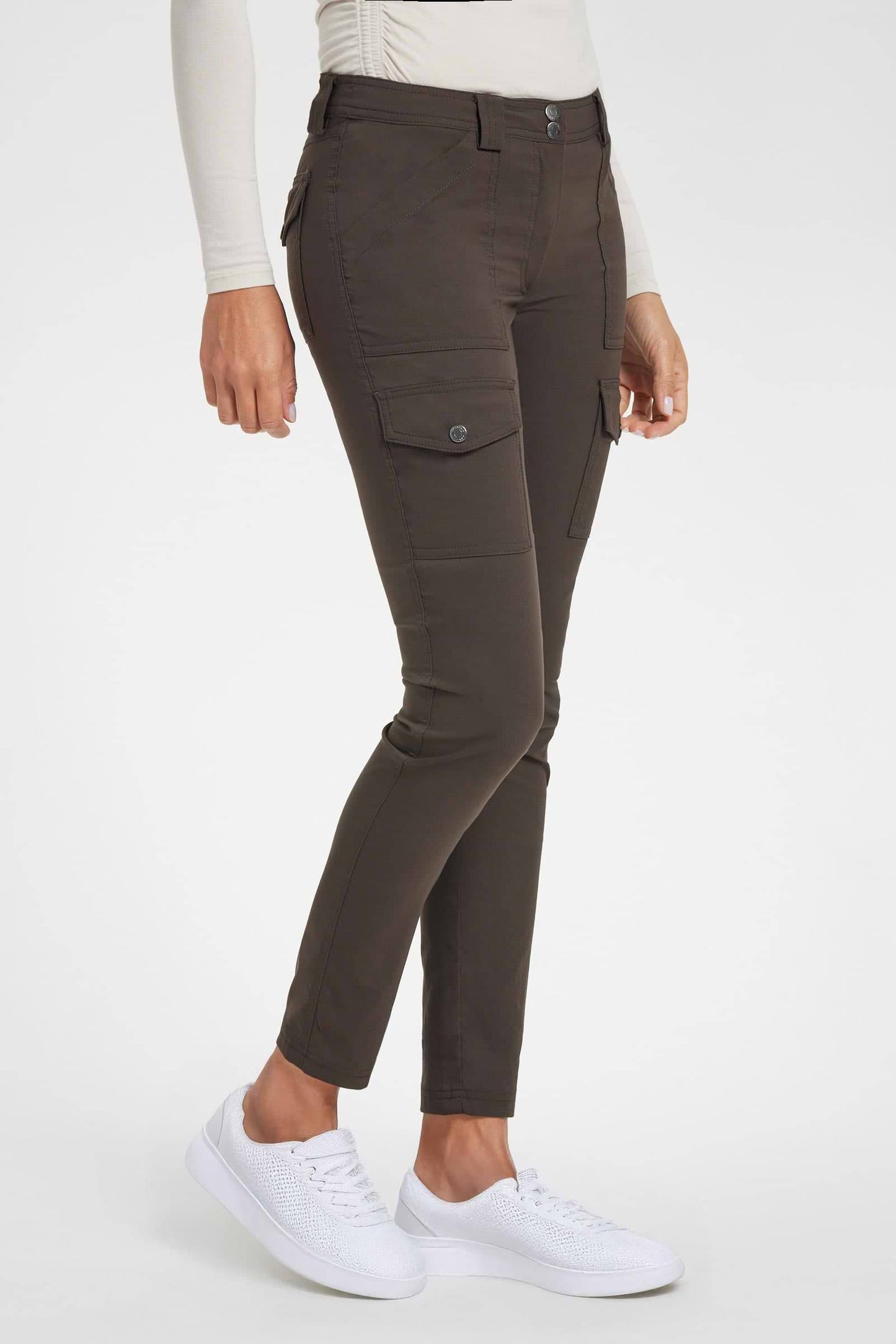 The Kate Skinny Cargo Pant in Espresso