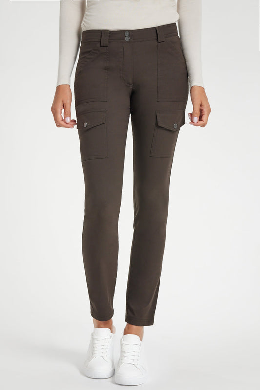The Kate Skinny Cargo Pant in Espresso