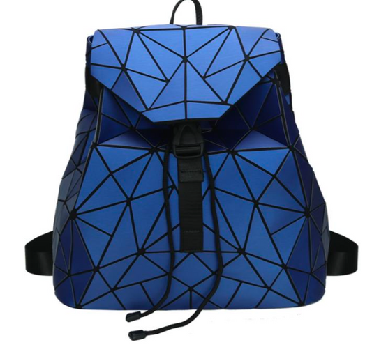 Matt Blue Slanted Triangle BackPack