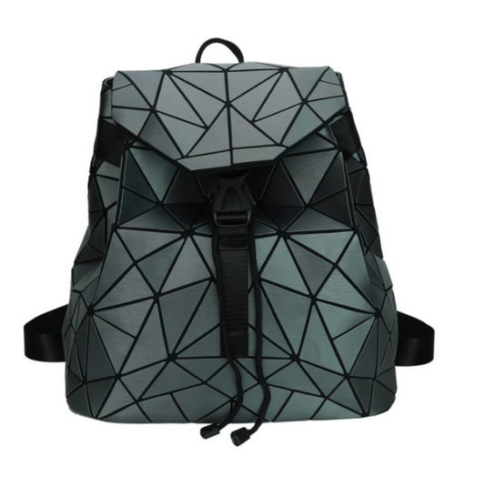 Matt Grey Slanted Triangle BackPack