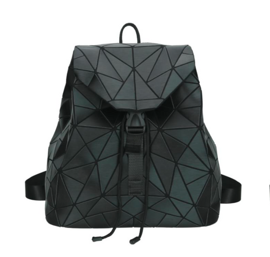 Matt Black Slanted Triangle BackPack