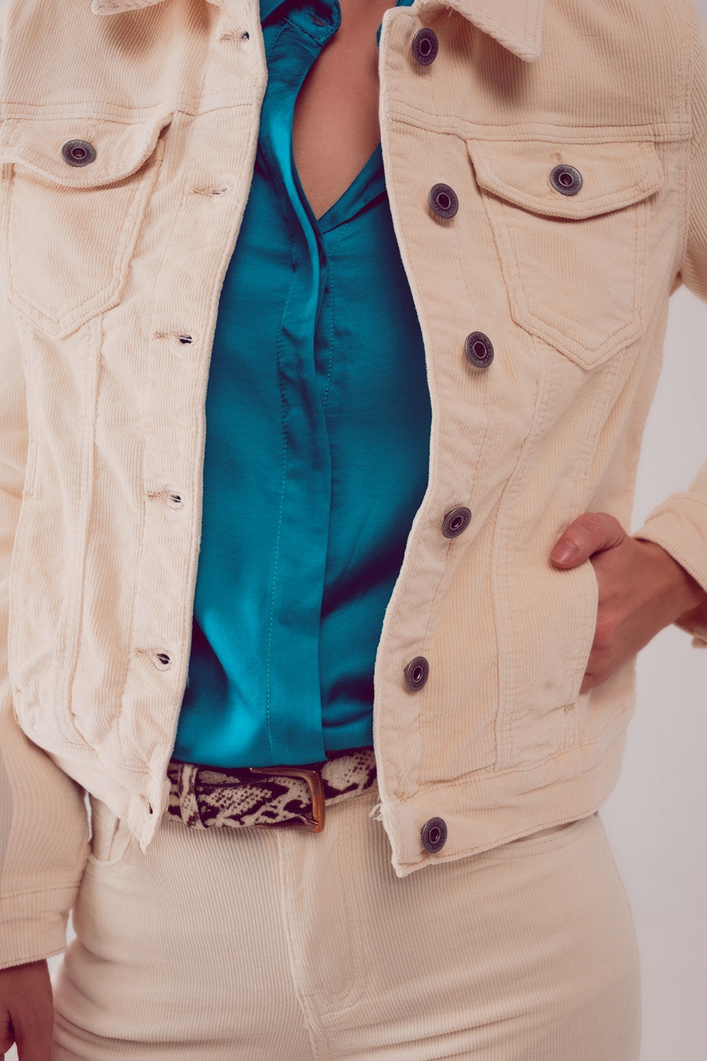 Beige Corduroy Jacket