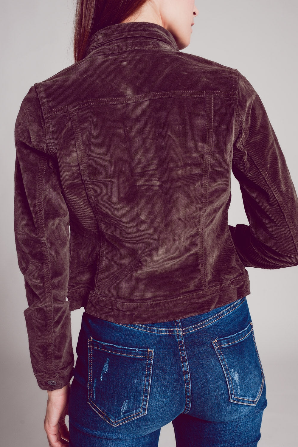 Dark Brown Corduroy Jacket