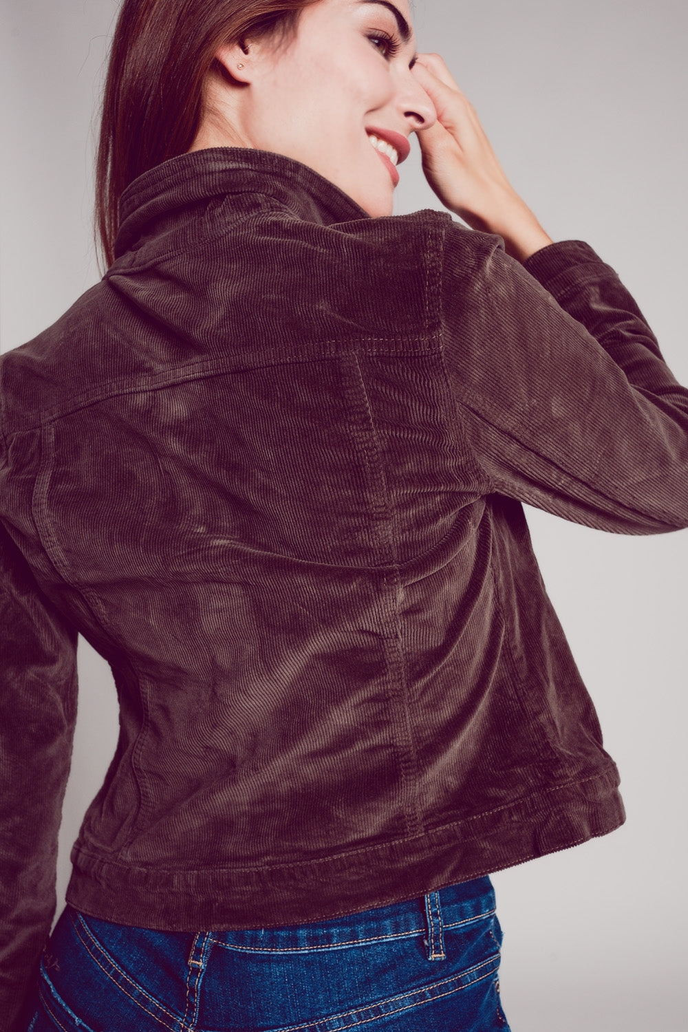 Dark Brown Corduroy Jacket
