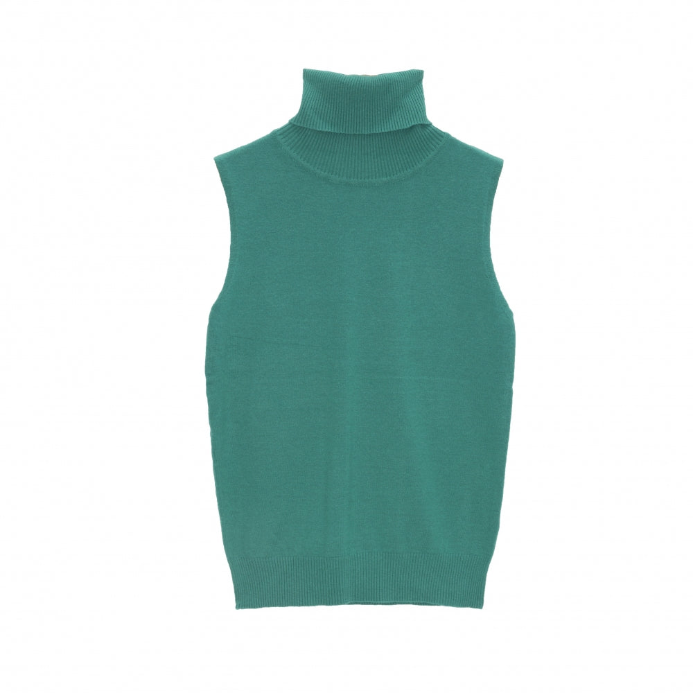 Green Knitted Tank Jumper