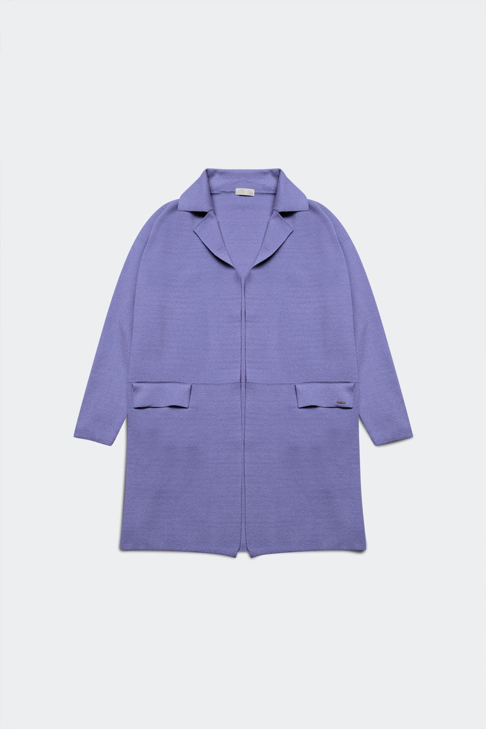 Oversized Collar Maxi Cardigan in Lavender