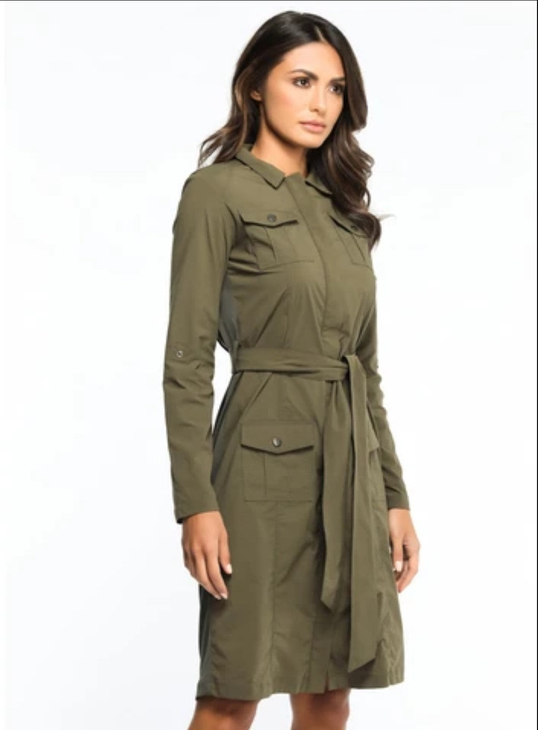 Lina Cargo Dress - Olive