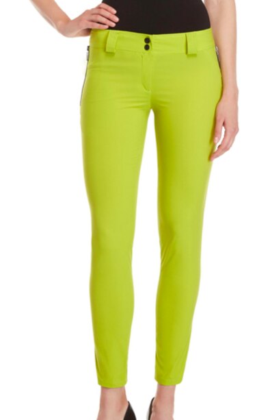 Susan Skinny Ankle Pant - Lime Green